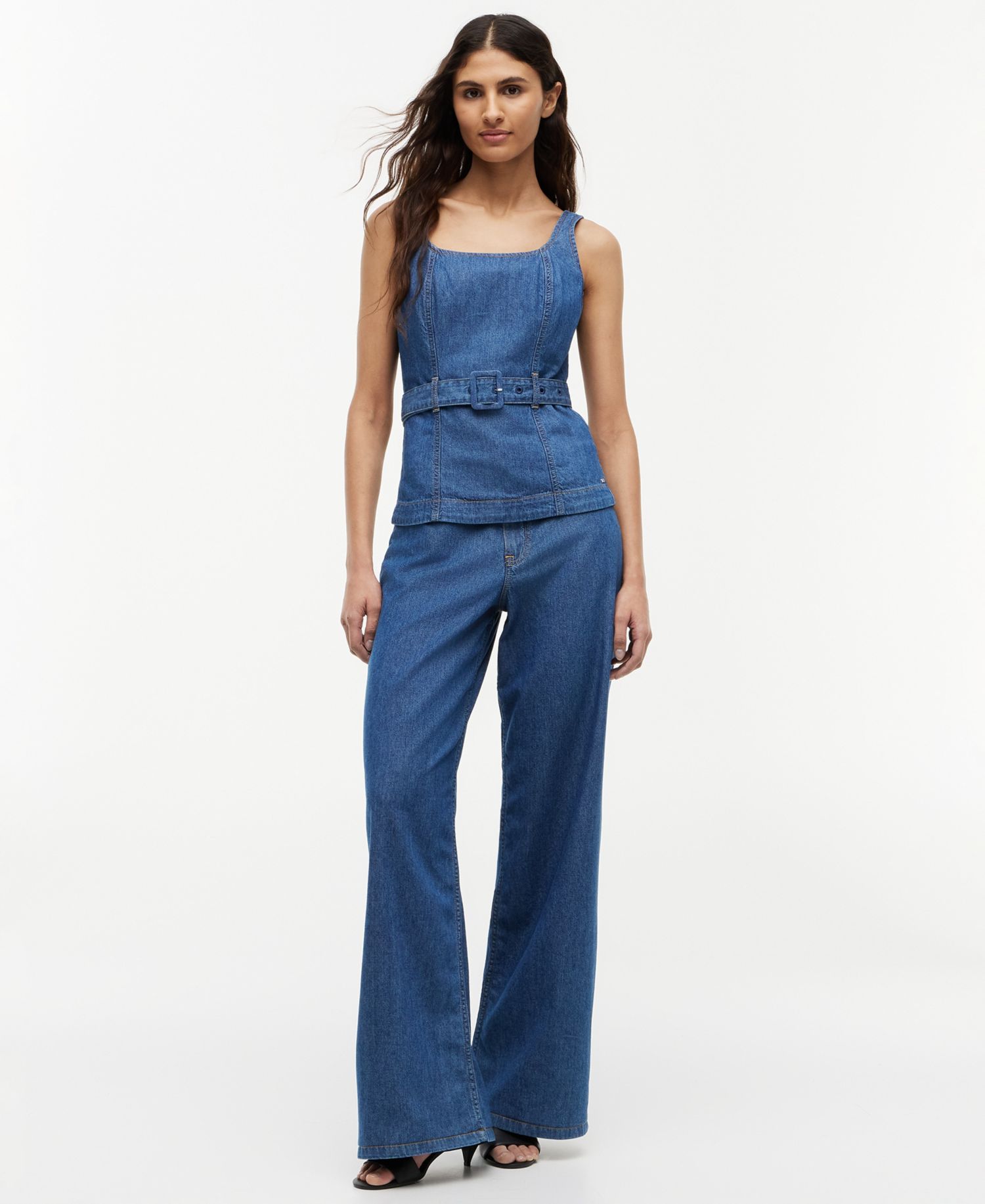 Women's Belted Sleeveless Top