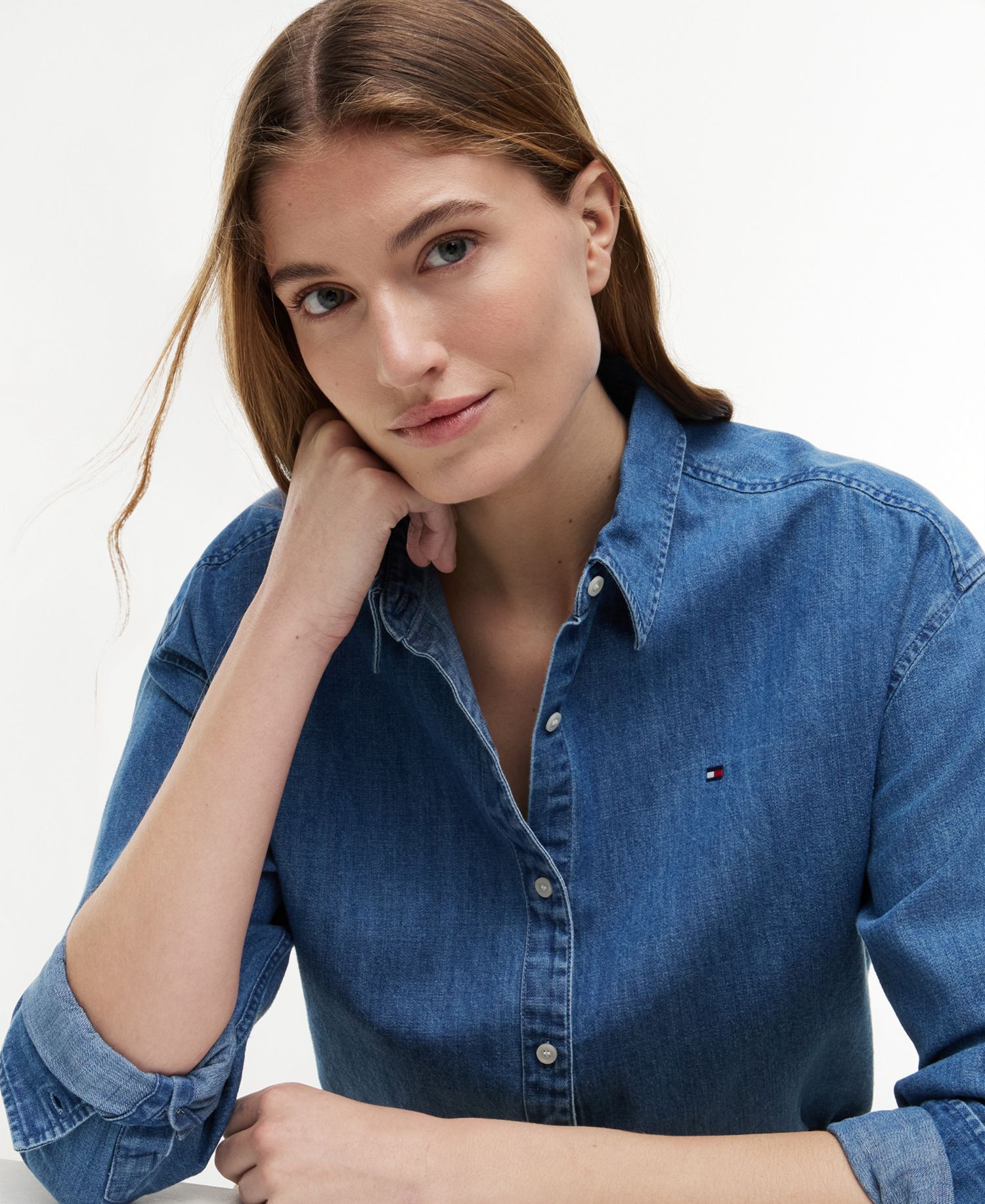 Women's Boxy-Fit Denim Shirt