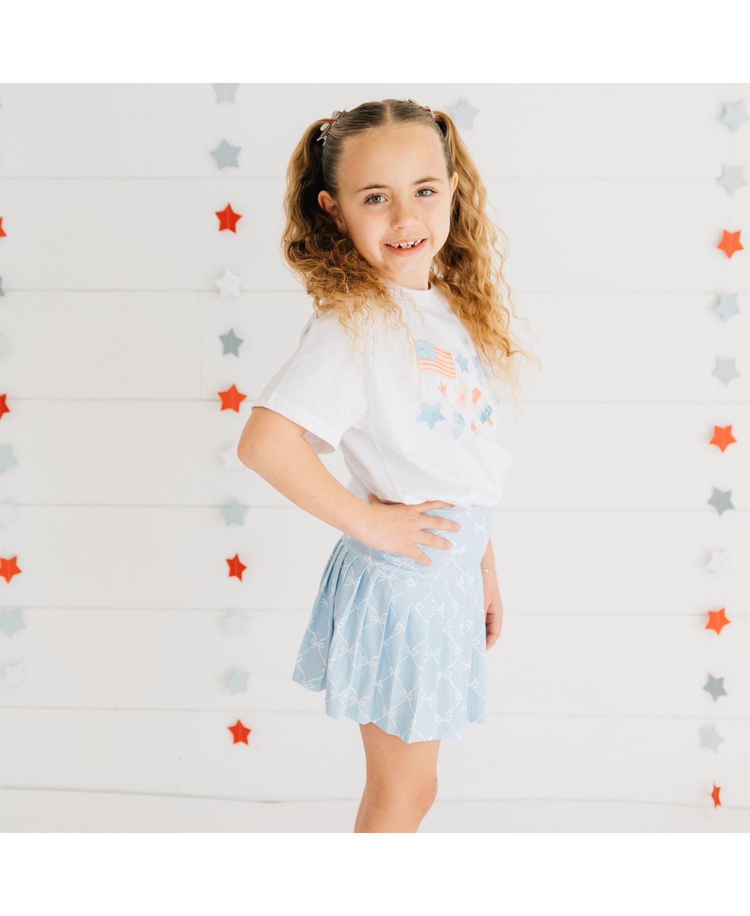 Big Girls Bow Trellis Athletic Skirt