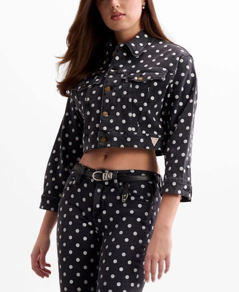 Женские куртки GUESS Rosalyn Collared Crop Jacket