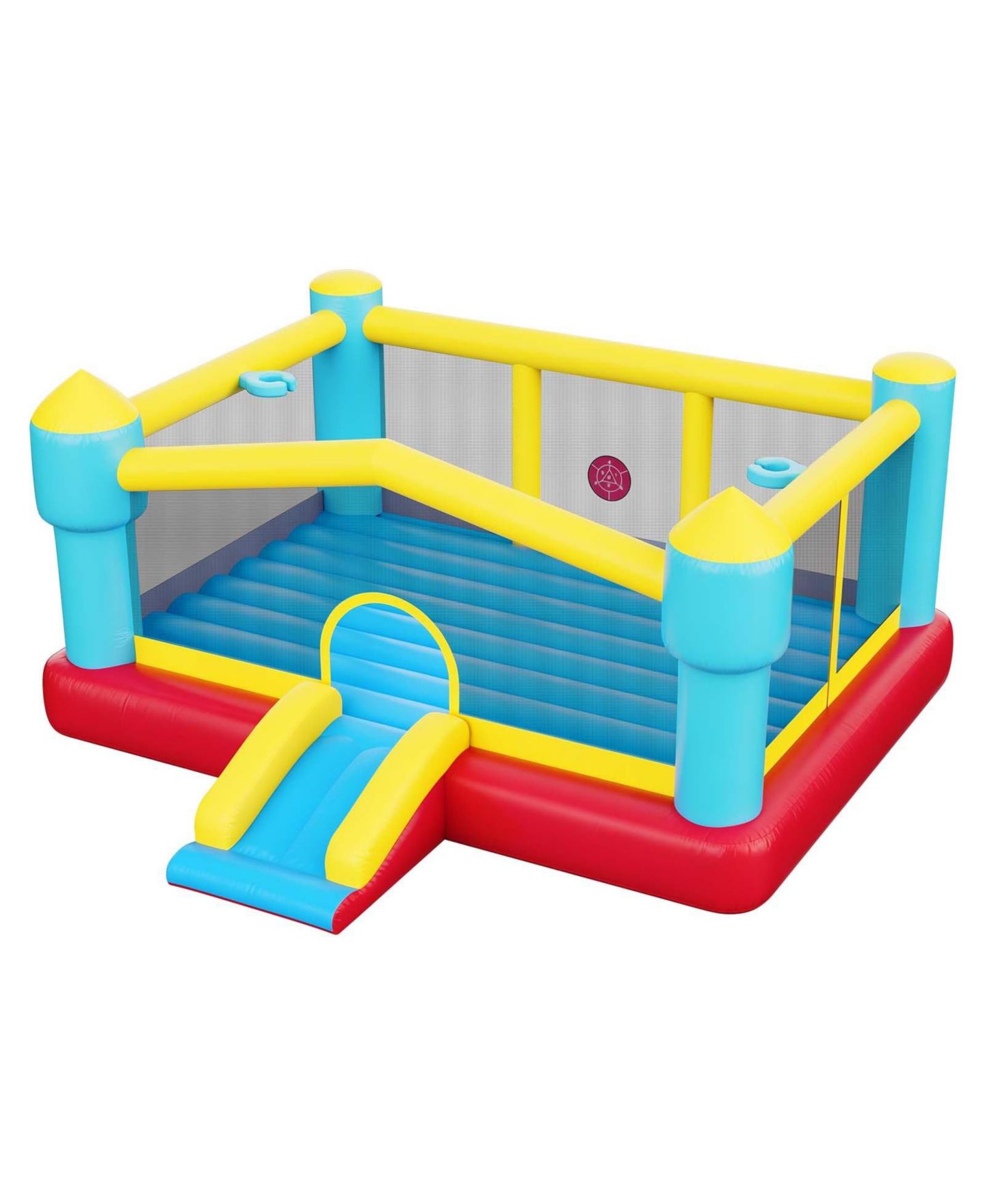 Детская игрушка Mecale Inflatable Bounce House 14.7 x 13.8 Ft with Basketball Hoop, Ages 3, цвет: Синий — фото 9