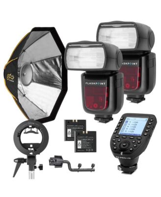 Zoom Li-ion 2 Speedlight Kit with R2 Pro MarkII Remote, EZ Softbox and Accessories For Sony
