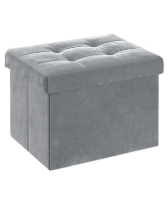 Multi Use Foldable Ottoman with Storage for Home and Dorm Use