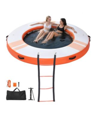 8 FT Inflatable Floating Dock Platform with Ladder and Carry Bag