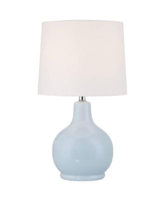 Sweet Dream Small Modern Coastal Accent Table Lamp Powder Blue Finish Ceramic Single Living Room Bedroom