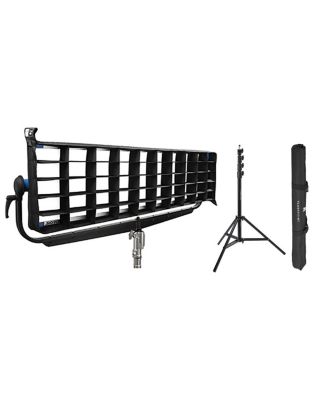 40x60 Degree DoPchoice SnapGrid for S120 SkyPanel LED Light, Bundle with Pro 9.5' Air-Cushioned Heavy-Duty Light Stand