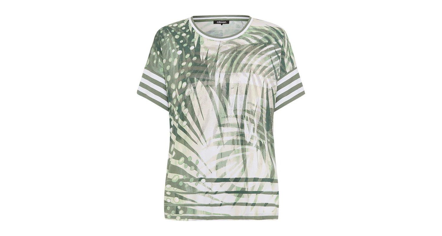 Women's Abstract Palm Print T-Shirt