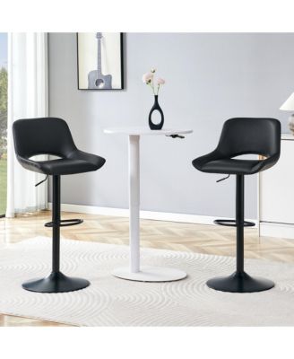 Modern Swivel Adjustable Bar Stools Set of 2, 250 LBS Capacity