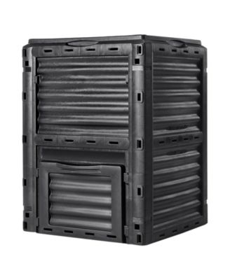Outdoor Compost Bin 80 Gal BPA Free with Sliding Door and Ventilation