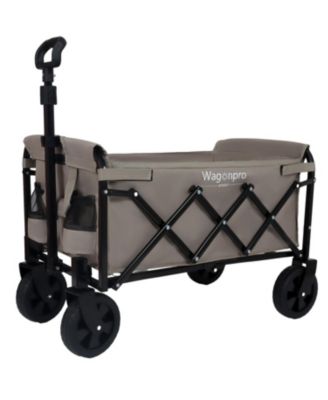 Expandable Dual-Layer Storage Wagon Utility Carts w/ 225LBS Capacity, 360degree(s) All-Terrain Wheels