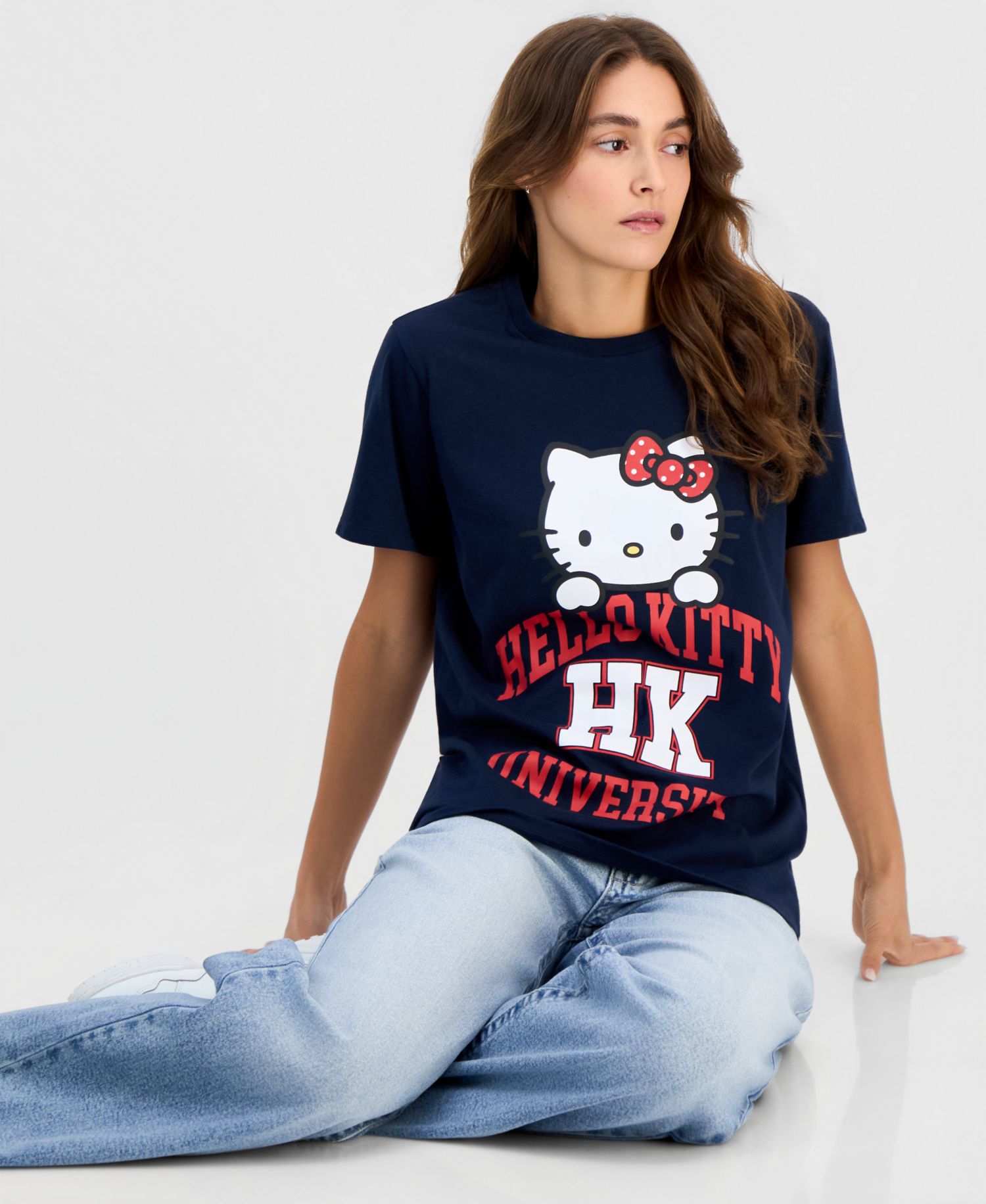 Juniors' Hello Kitty University Short-Sleeve T-Shirt