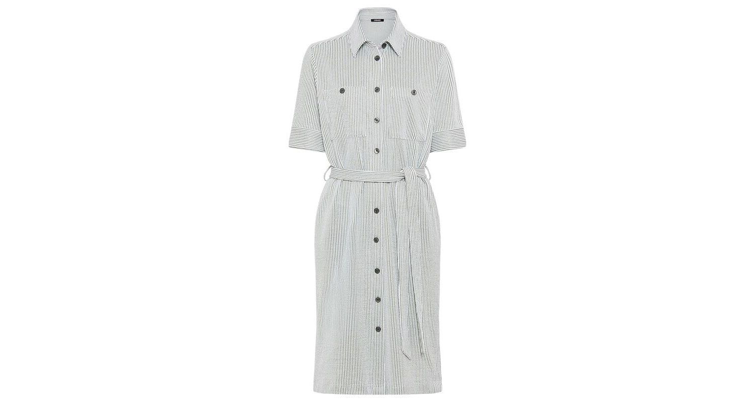 Women's Seersucker Shirt Dress