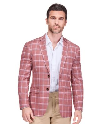 Men’s Plaid Slim Fit Sportcoat Blazer