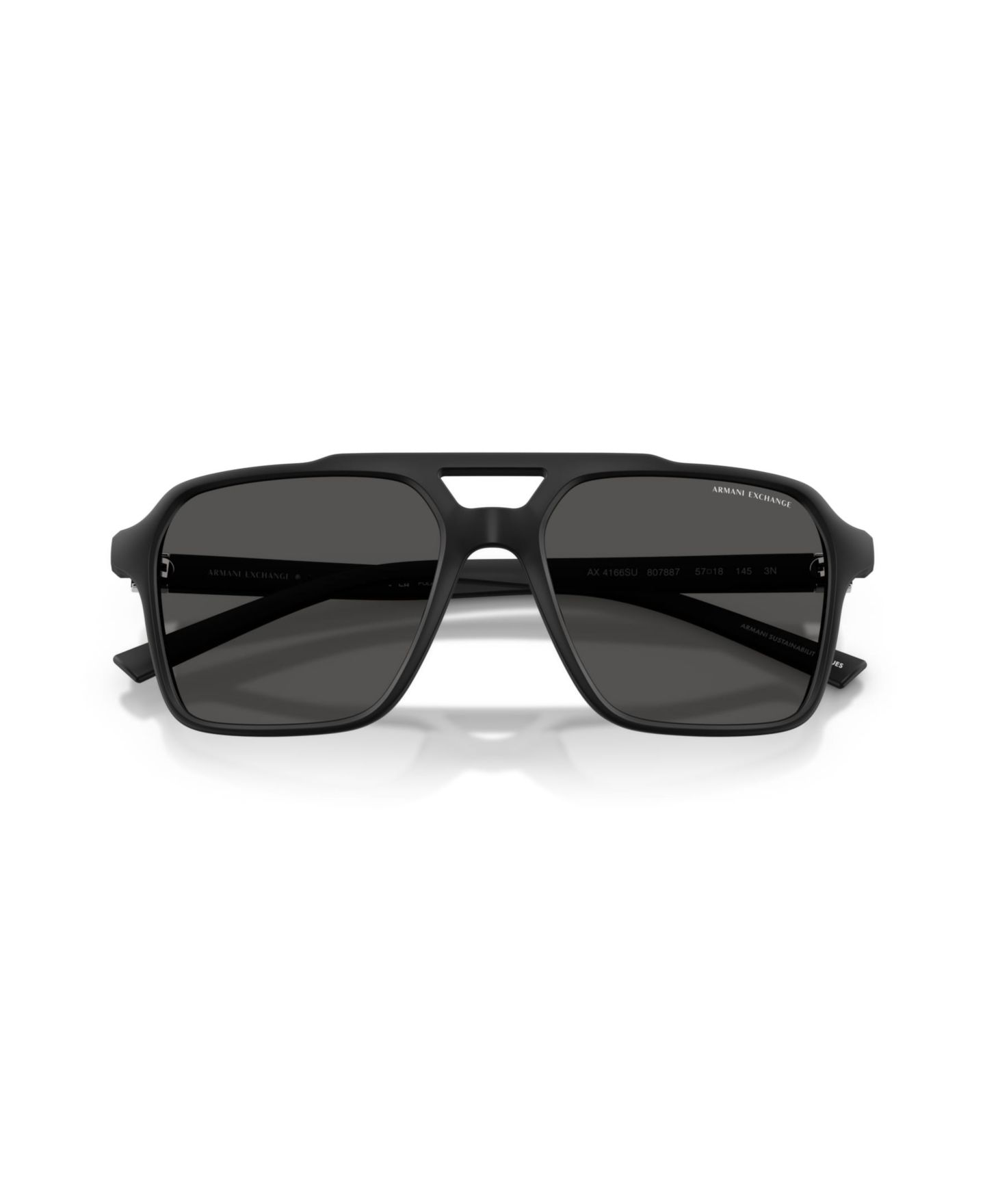 Мужские солнцезащитные очки A|X Armani Exchange Sunglasses, 0AX4166SU AX4166SU, цвет: Матовый чёрный — фото 5