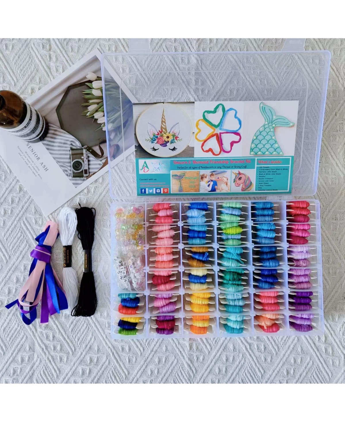 Gnuadz Friendship Bracelet Kit Unicorn Mermaid