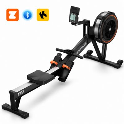 Adjustable Air Resistance Rowing Machine for Home Use, Self-Powered Rower with 53.7'' Rail, Ergonomic Comfort Seat and Easy Storage