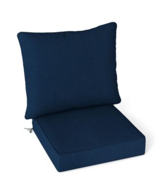 Deep Seat Outdoor Patio Chair Cushion Pad Set with Rope Tie Belts