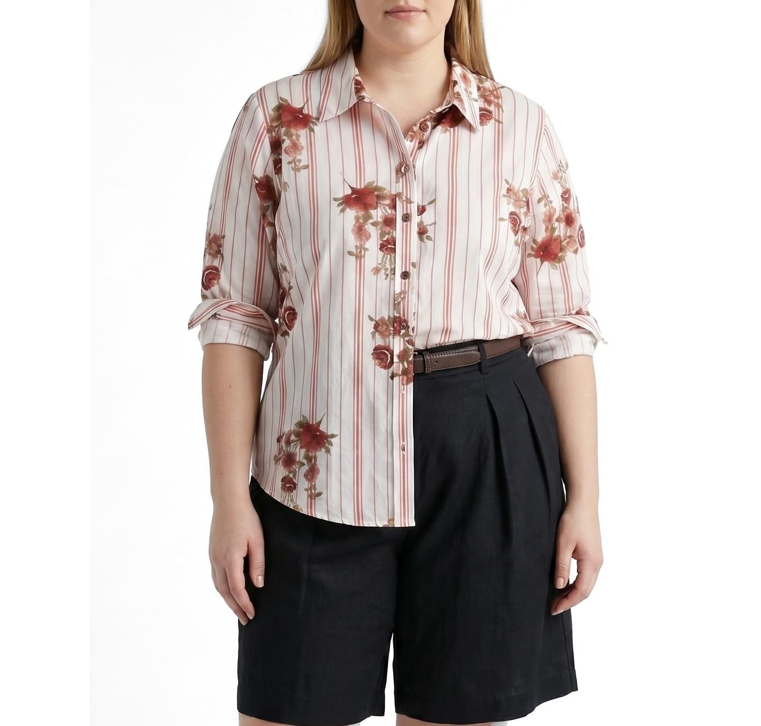 Plus Size Dawn Linen Hi Low Tunic