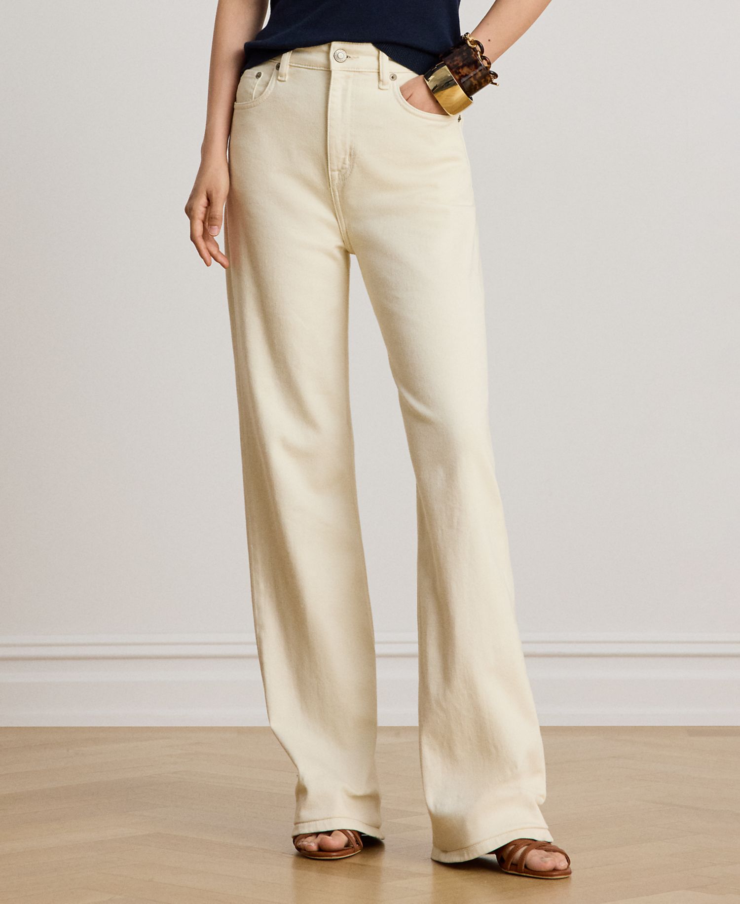 Petite High-Rise Straight-Leg Jeans