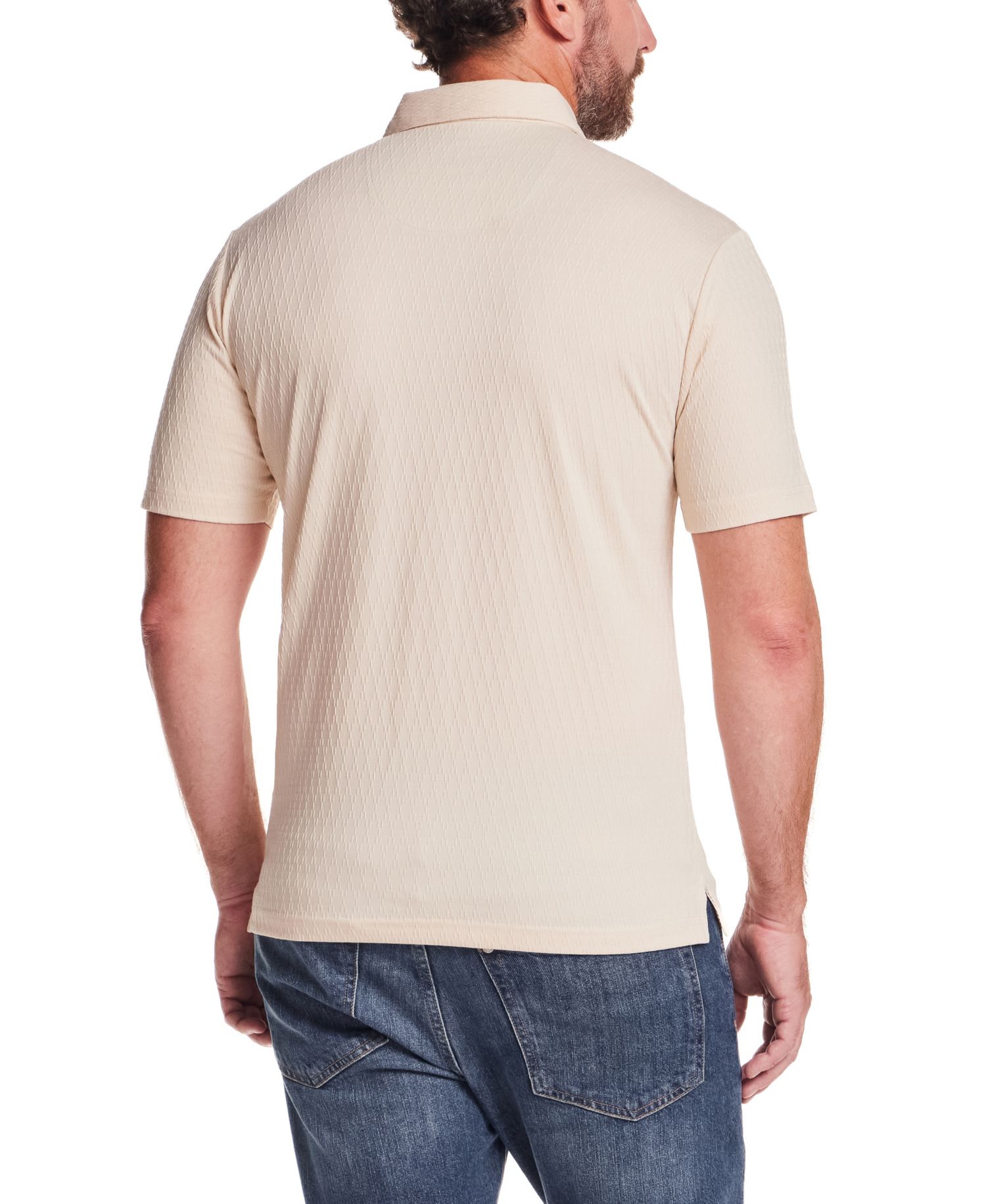 Men's Diamond Textured Polo Shirt