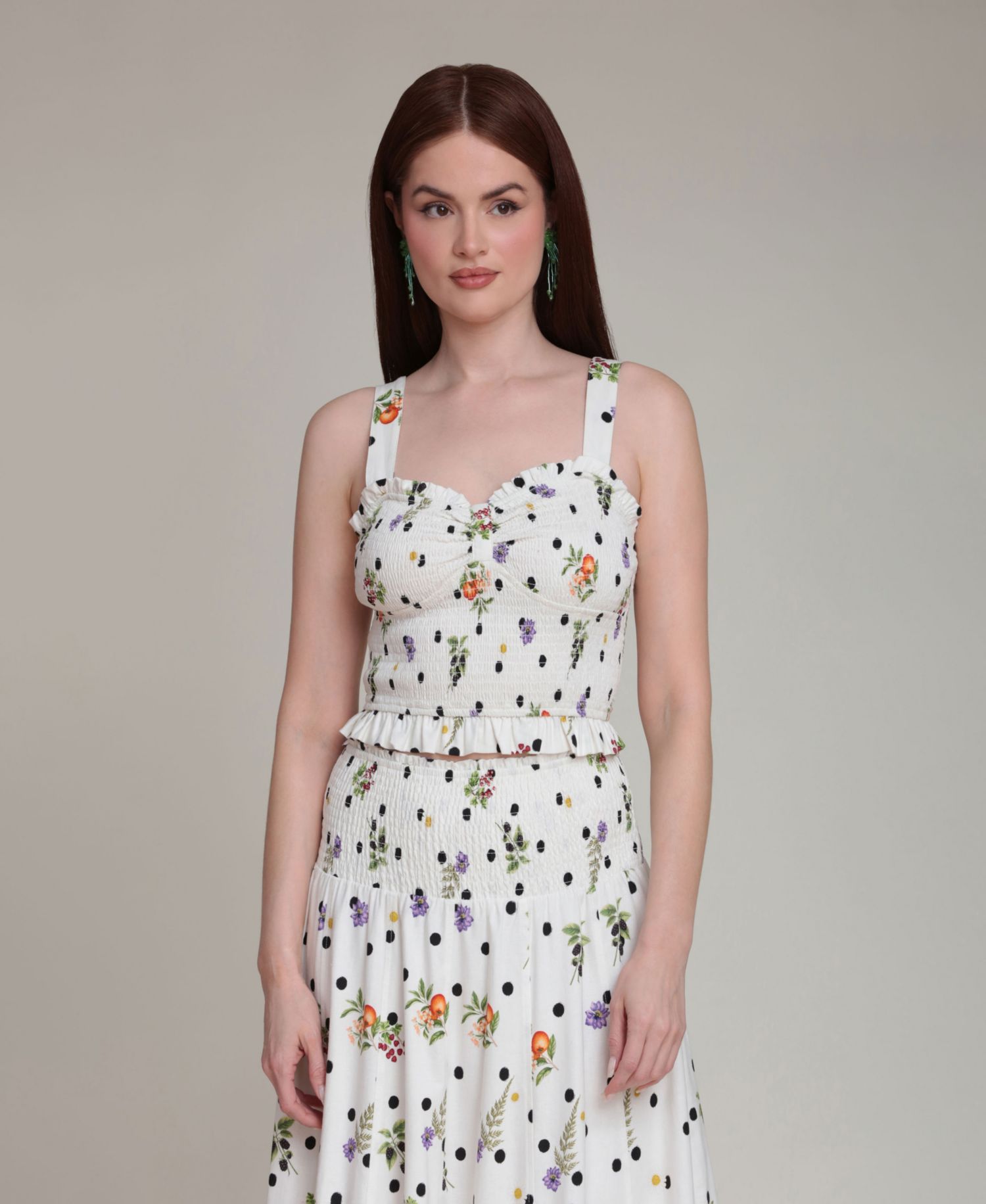 Women's Smocked Sweetheart Neck Tank Top