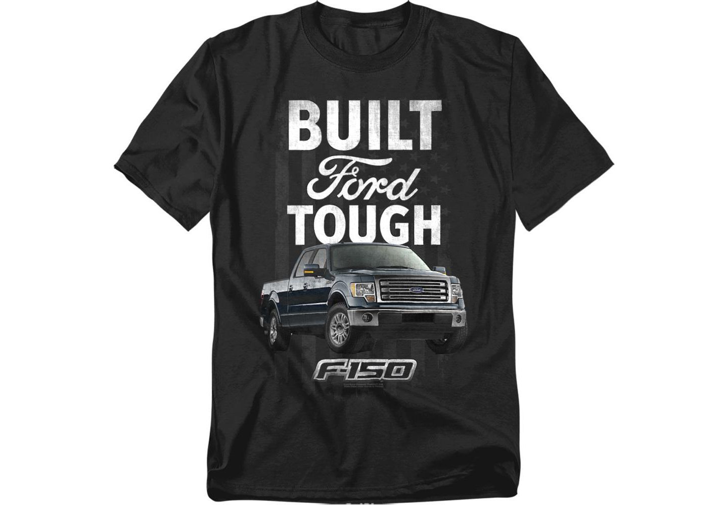 Мужская футболка Mustang Ford Trucks F150 Built Tough USA, цвет: Чёрный — фото 1