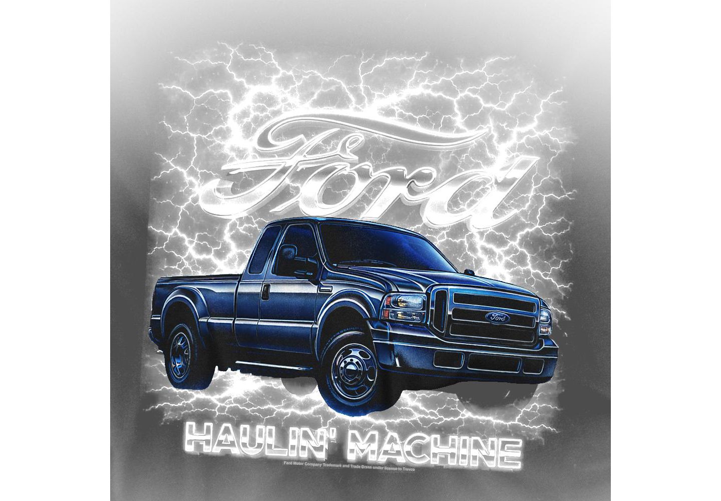Мужская футболка Mustang Ford Trucks F150 Thunder Band, цвет: Чёрный — фото 3