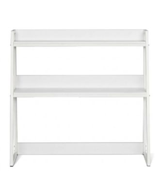 2-Tier Desktop Bookshelf Organizer with Anti-Slip Pads, 37.4" x 12.6" x 35.4"