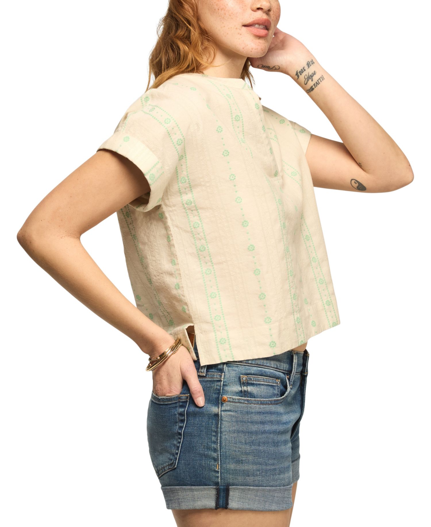 Women's Novelty Popover Short-Sleeve Shirt