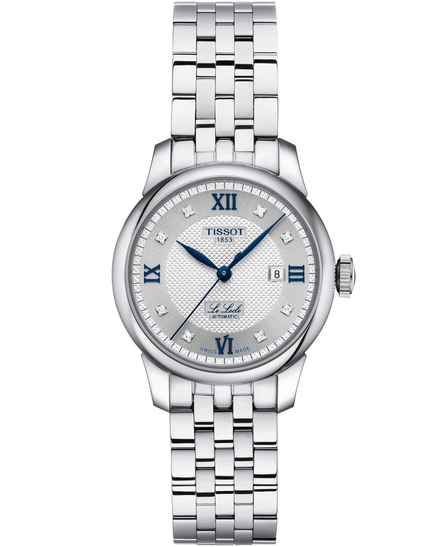 Women's Swiss Automatic Le Locle Diamond Accent Stainless Steel Bracelet Watch 29mm