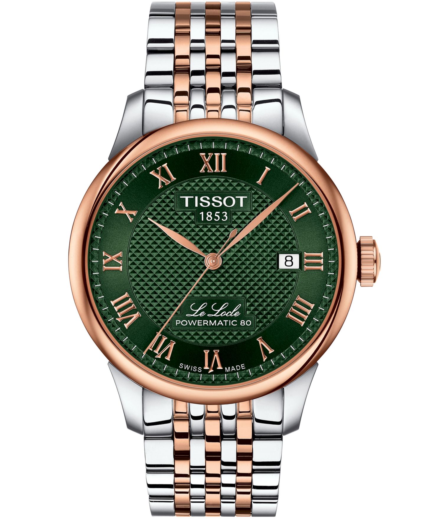 Мужские часы Tissot Powermatic Green Dial Stainless Steel Watch, 39.30mm — фото 1