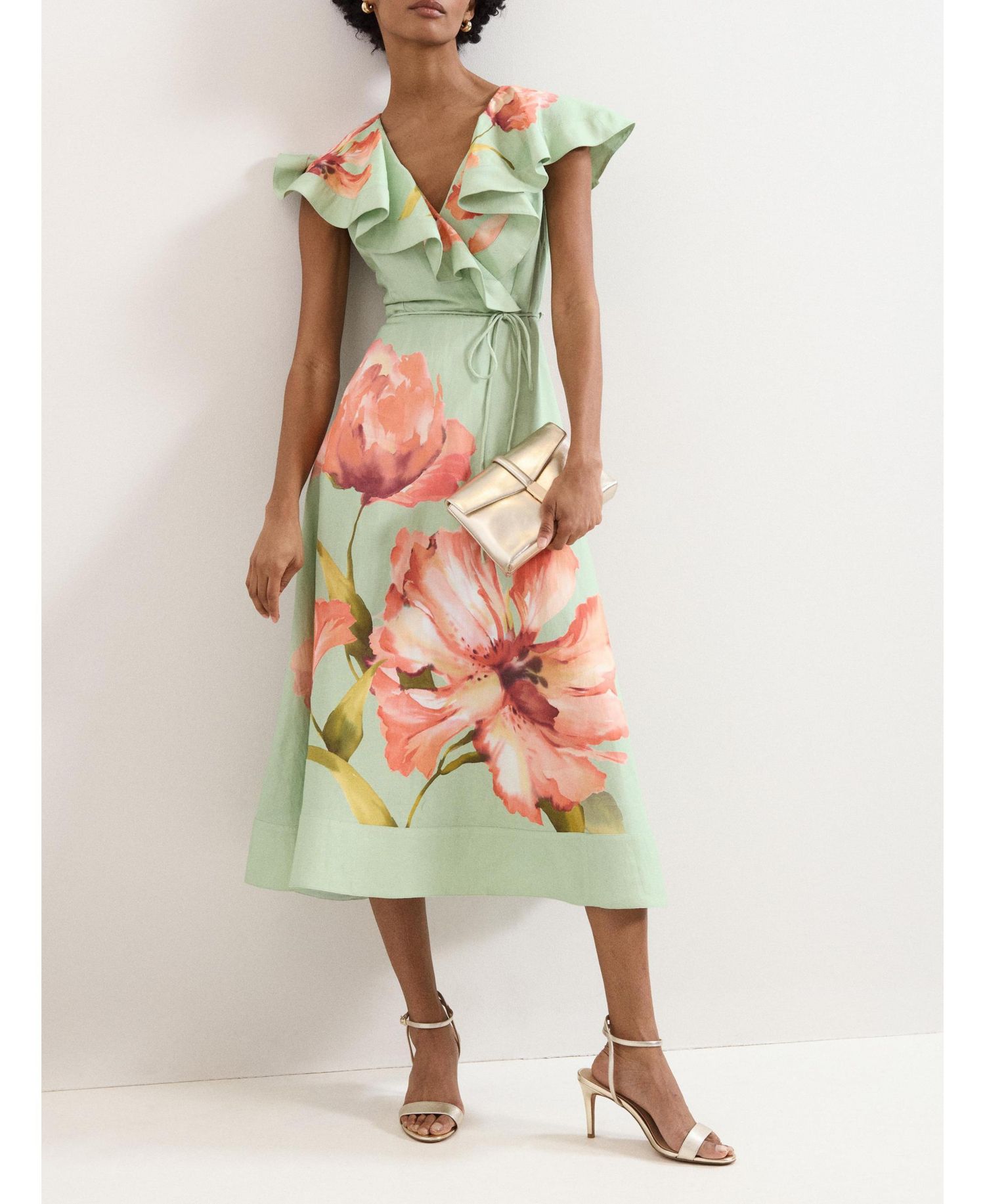 Women's Matilda Ruffle V-Neck Floral Dress