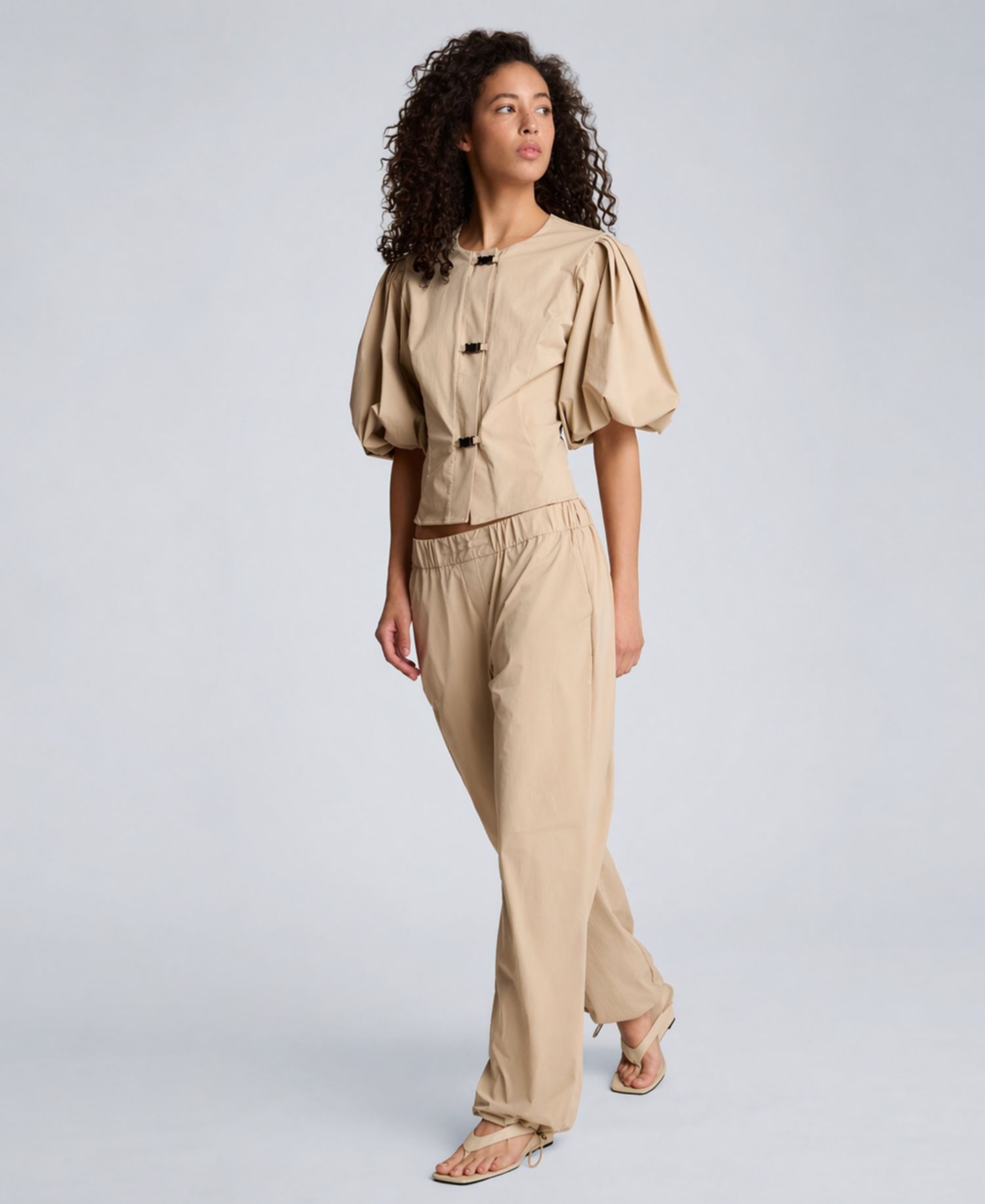 Women's Pull-On Wide-Leg Bungee Hem Pants