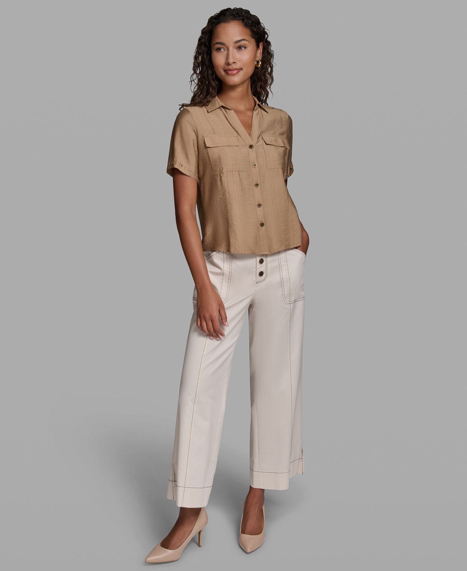 Petite Short-Sleeve Blouse