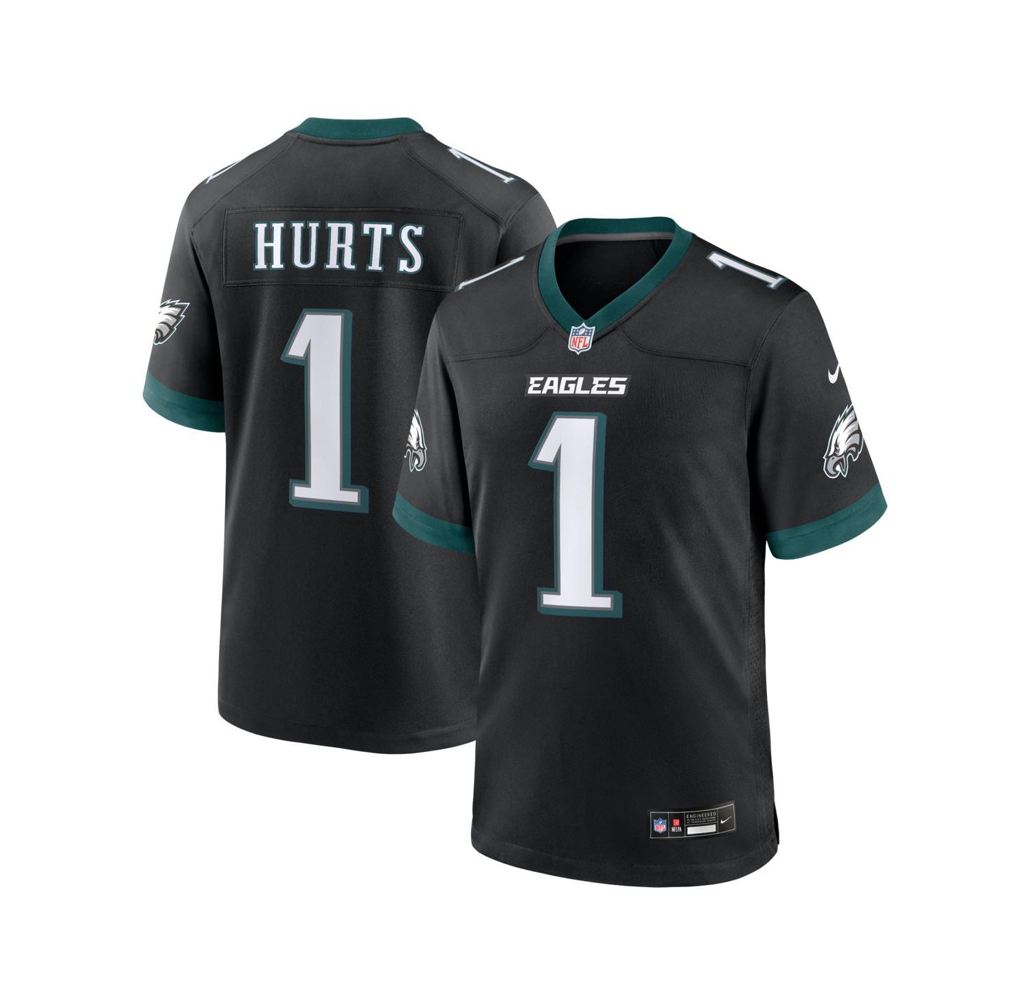 Men's Jalen Hurts Black Philadelphia Eagles Alternate Game Jersey