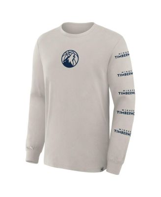 Men's Cream Minnesota Timberwolves Crossover Collection Ball Screen Action Premium Long Sleeve T-Shirt