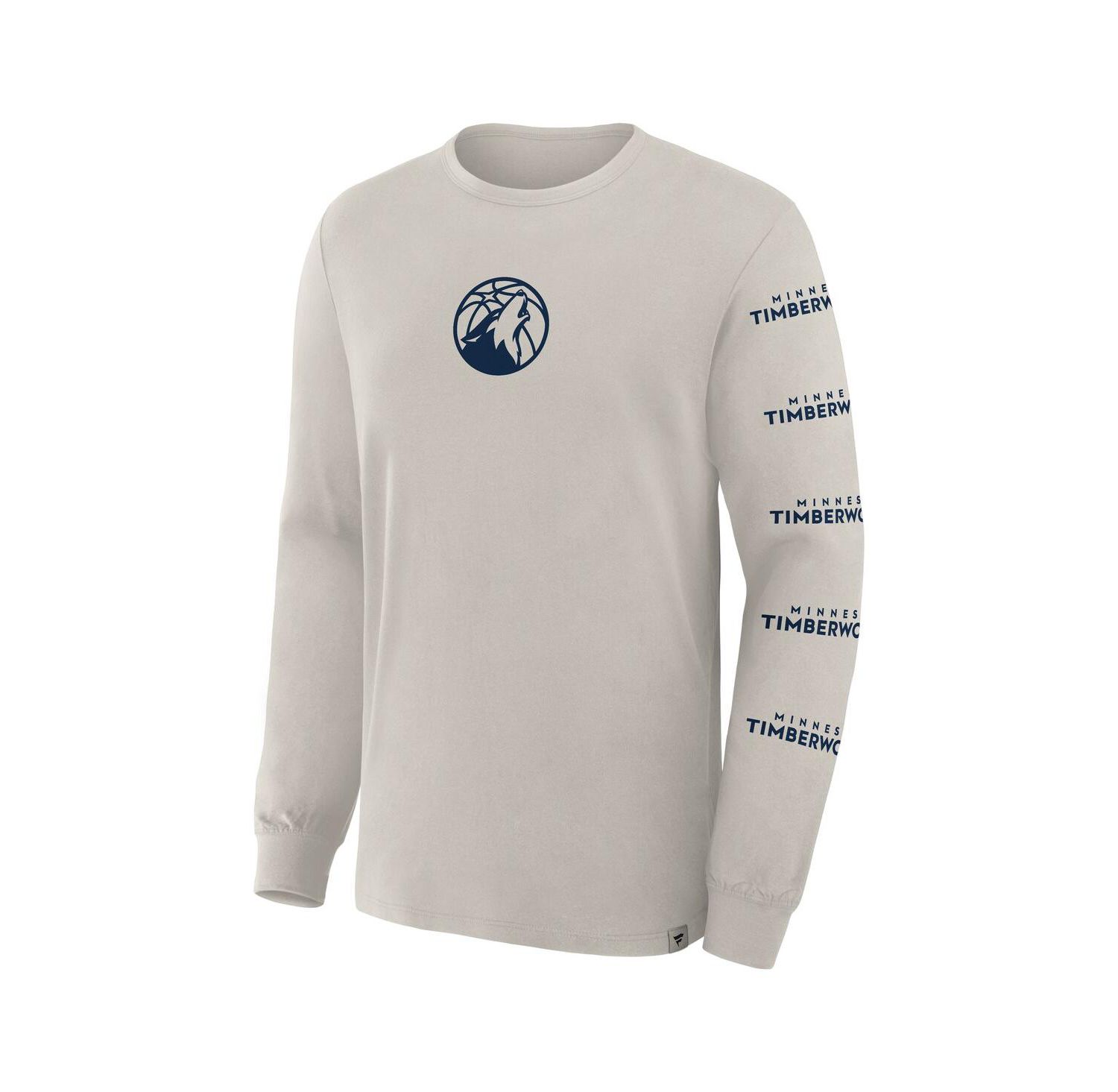 Men's Cream Minnesota Timberwolves Crossover Collection Ball Screen Action Premium Long Sleeve T-Shirt
