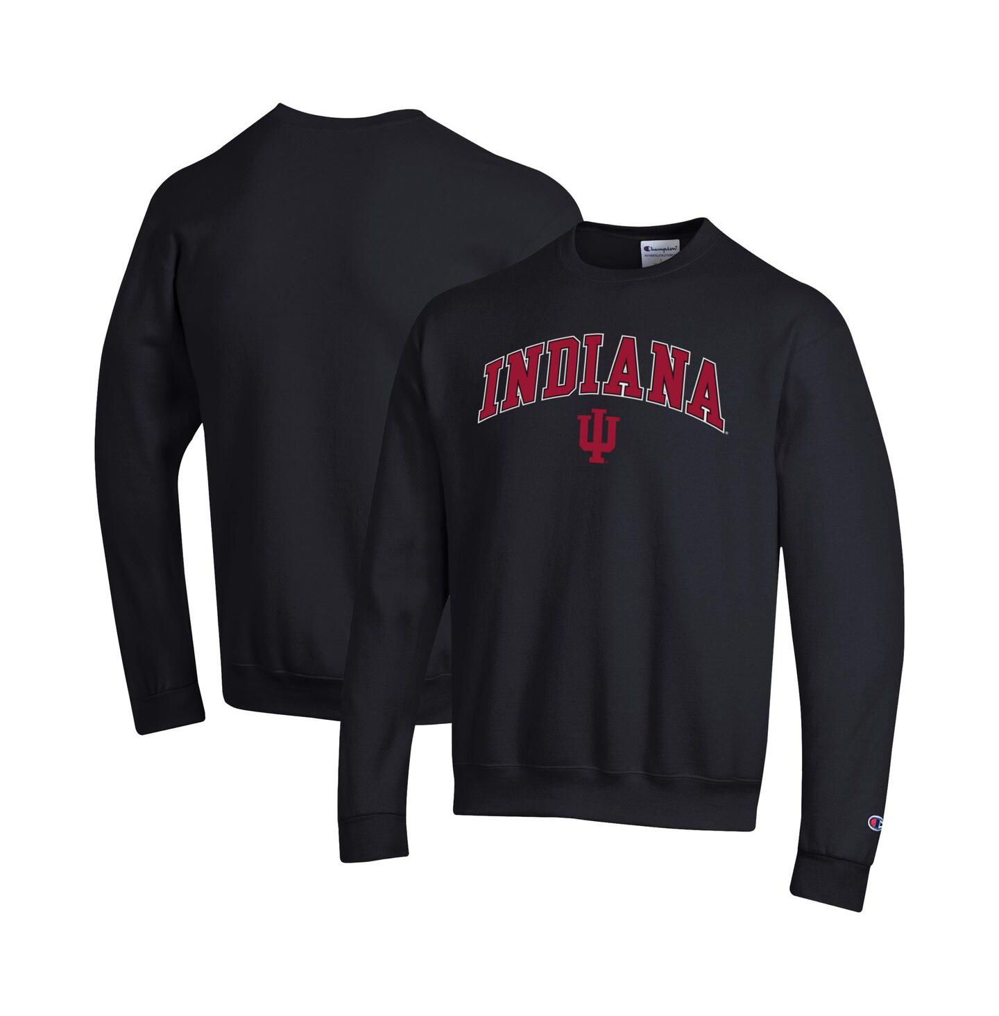 Мужские толстовки Champion Crimson Indiana Hoosiers Arch Over Logo Pullover, цвет: Чёрный — фото 1