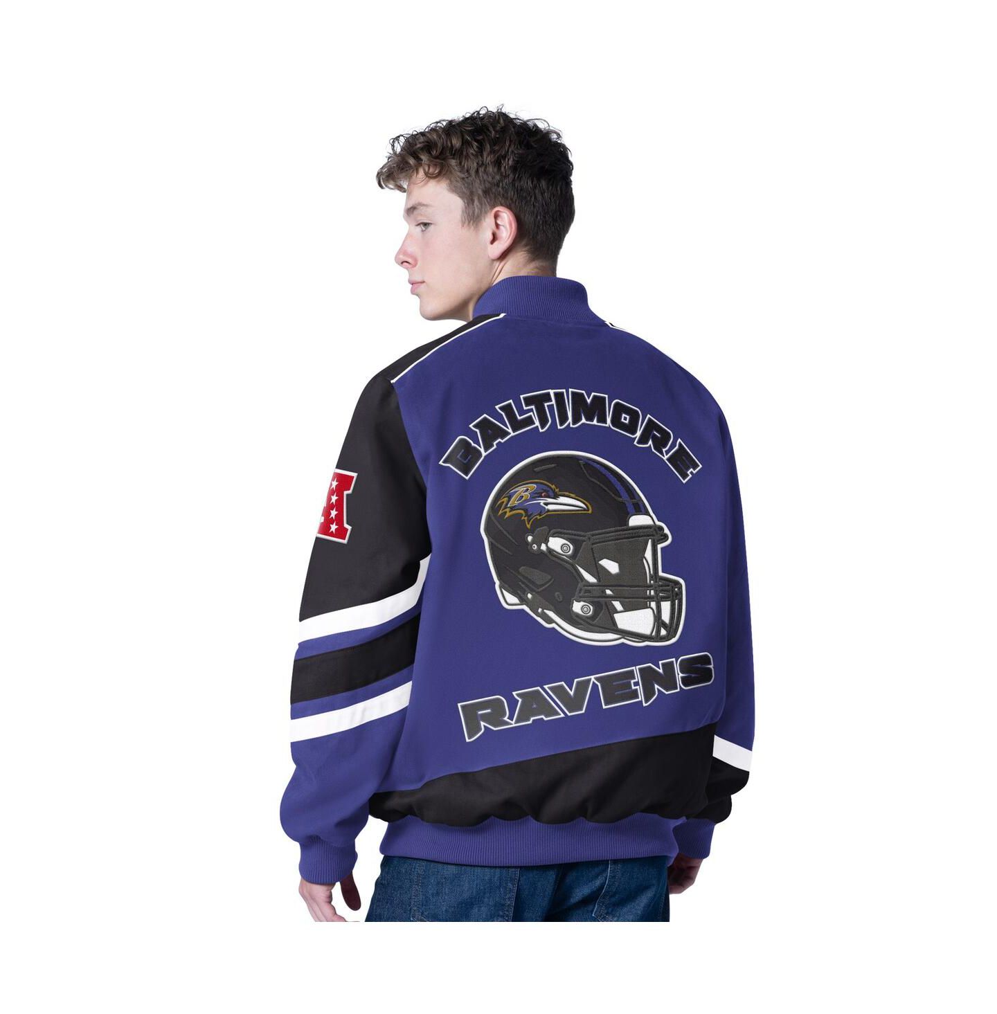 Мужская куртка G-III Sports by Carl Banks Purple Baltimore Ravens Prime Time Full-Zip Racing — фото 2
