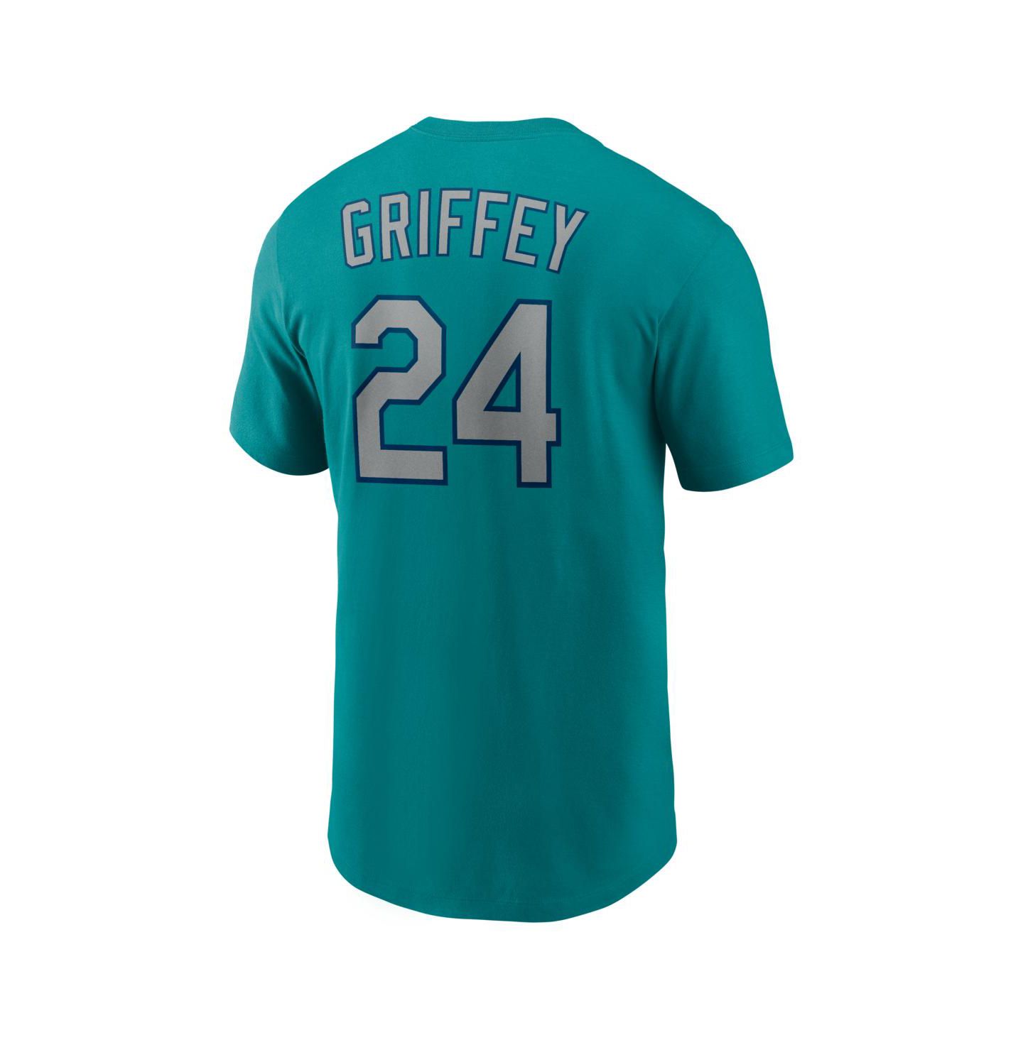 Мужская футболка Nike Ken Griffey Jr. Teal Seattle Mariners Cooperstown Collection Name & Number — фото 3