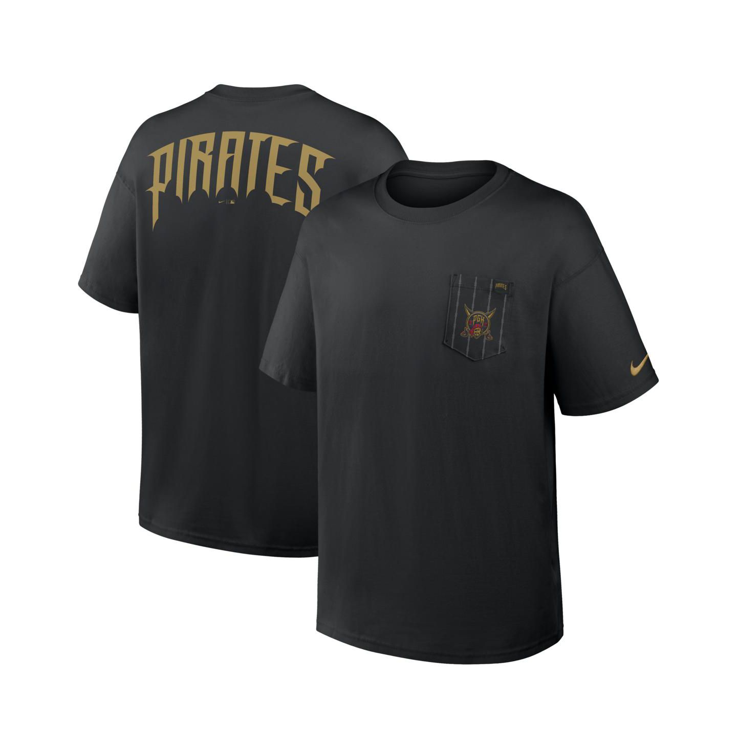 Мужская футболка Nike Black Pittsburgh Pirates City Connect Max90 Pocket — фото 1