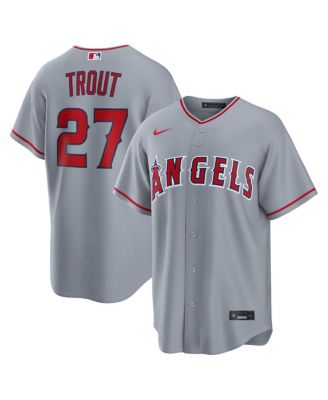Men's Mike Trout Gray Los Angeles Angels Road Replica Jersey