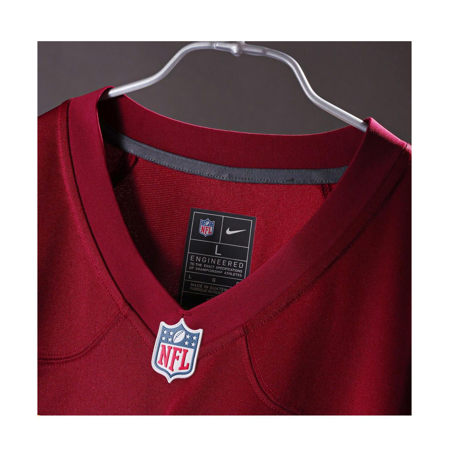Мужской топ Nike Luke McCaffrey Burgundy Washington Commanders Game Jersey — фото 4