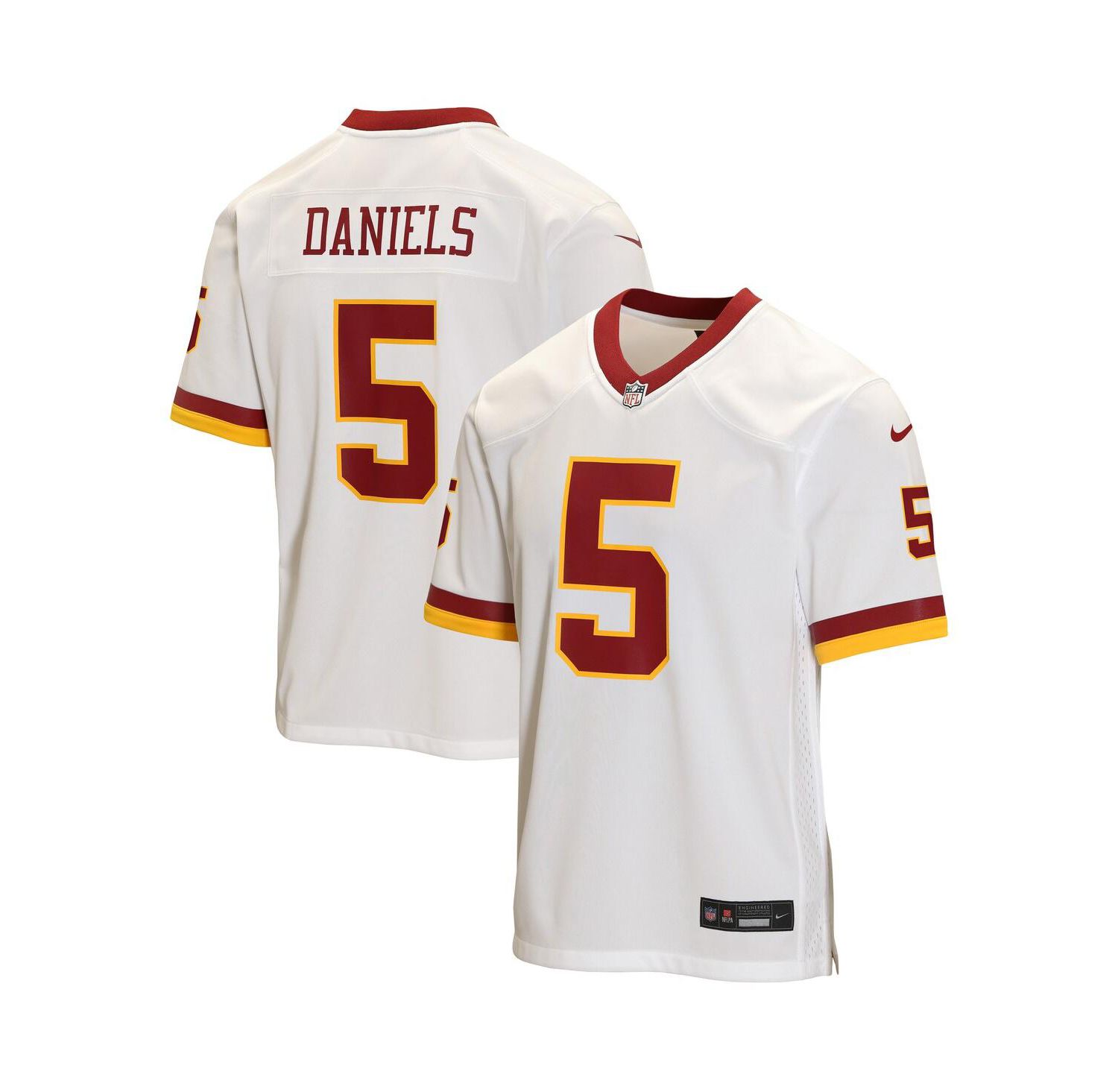Big Boys and Girls Jayden Daniels White Washington Commanders Game Jersey