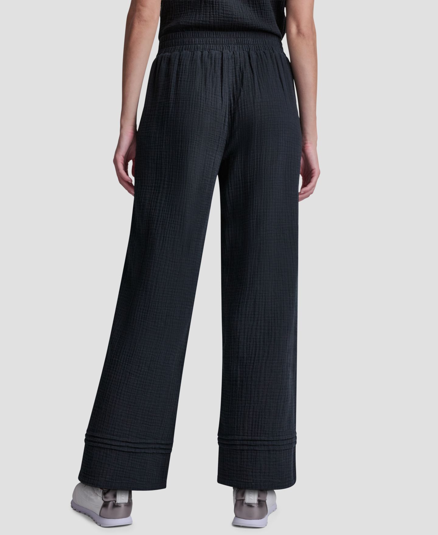 Женские брюки DKNY Jeans Petite Gauze Straight-Leg Pull-On, цвет: Чёрный — фото 5