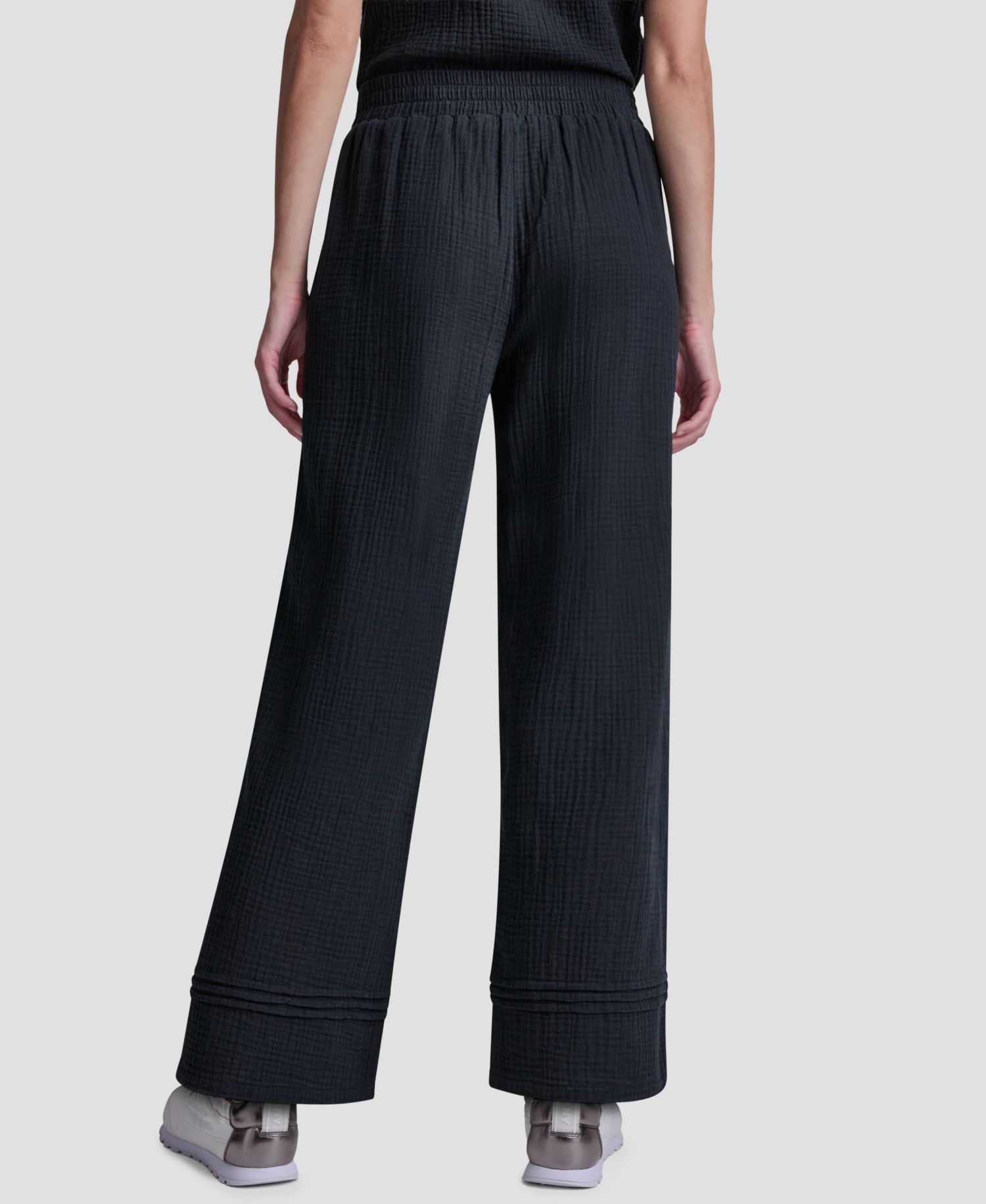 Petite Gauze Straight-Leg Pull-On Pants