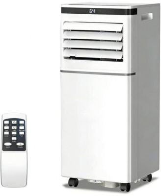 8000 BTU Portable Air Conditioner, Compact AC Unit with Remote, Adjustable Thermostat, Sleep Mode, 24H Timer, Window Kit