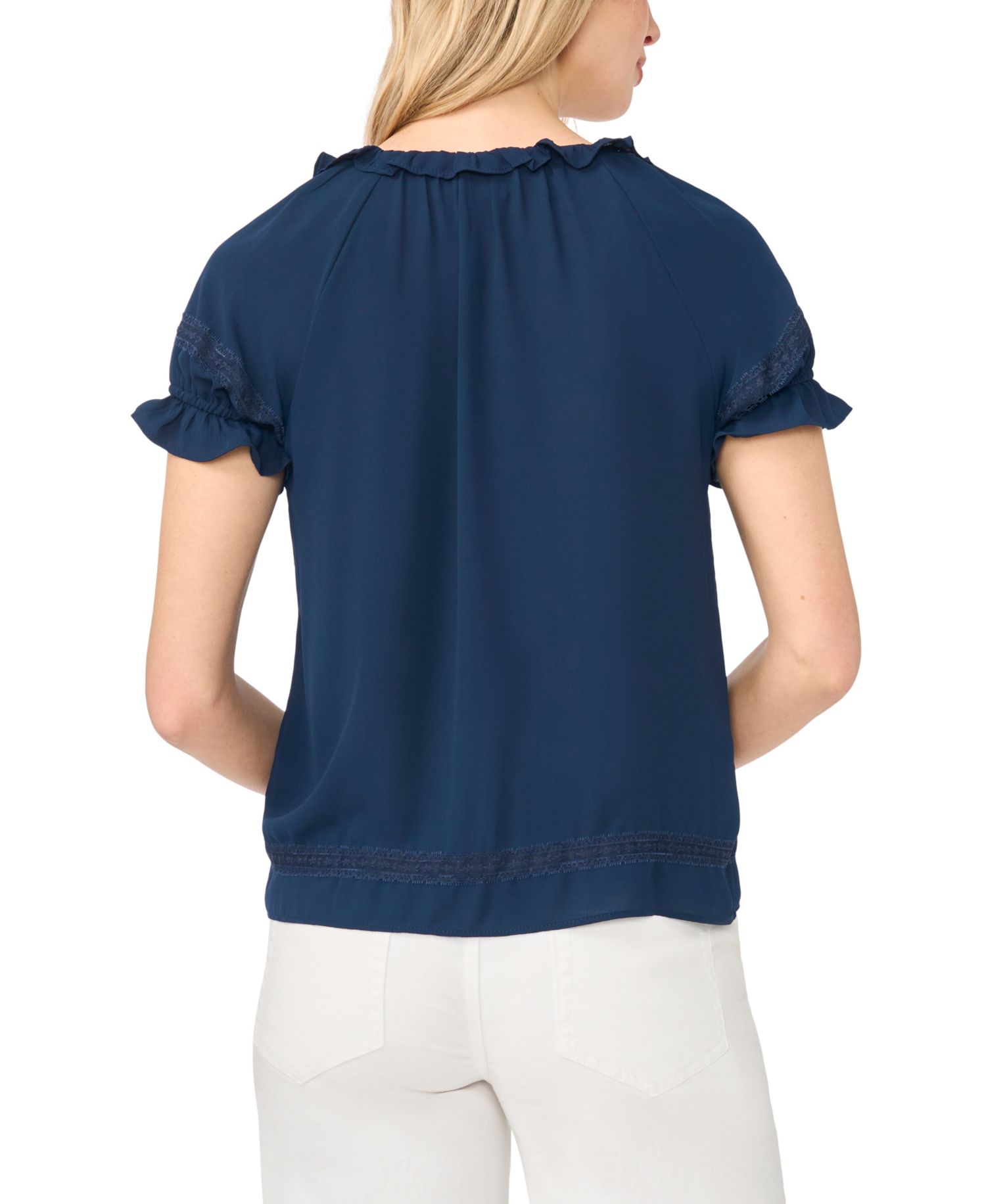 Women's Scoop Neck Short-Sleeve Blouse