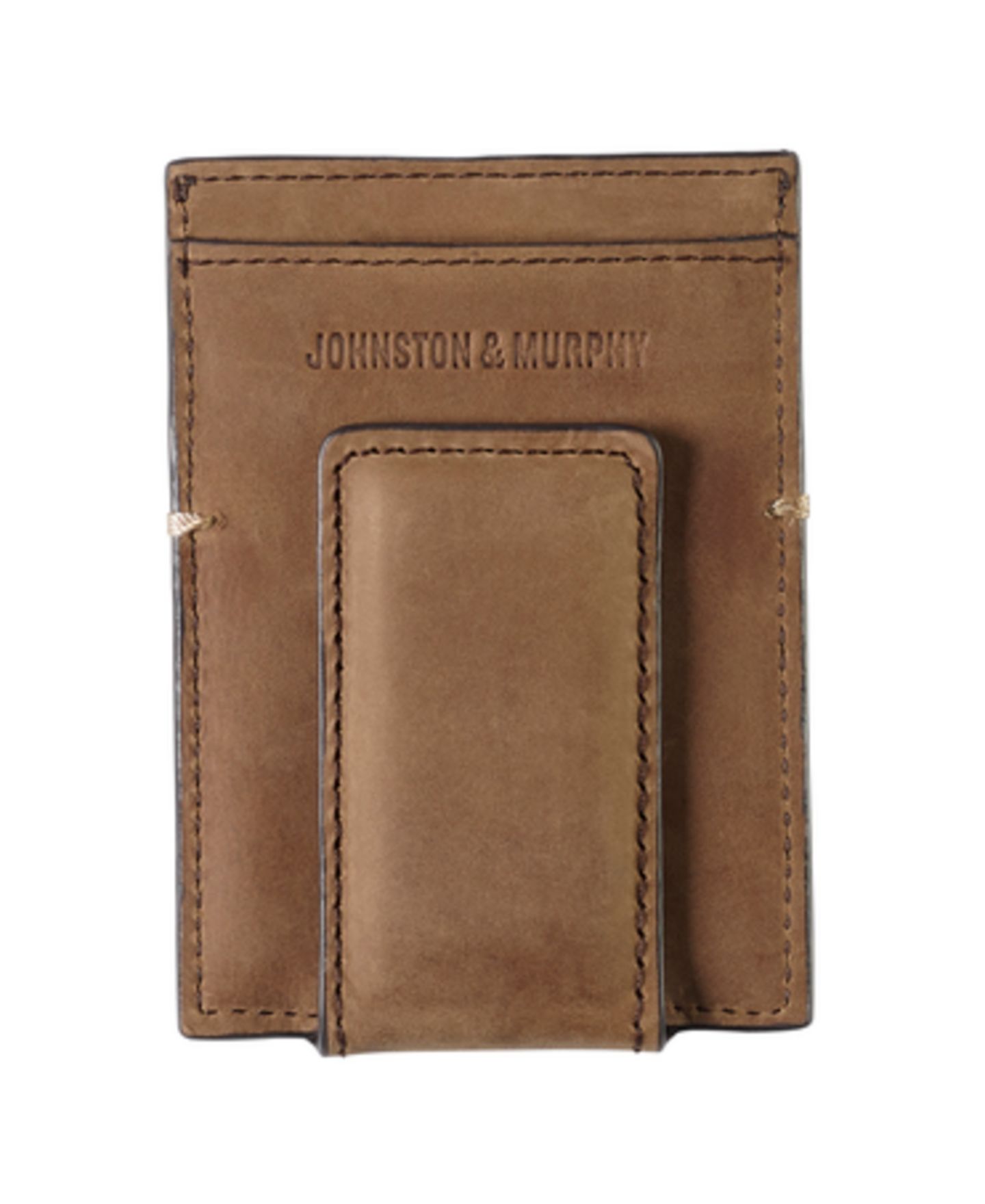 Мужской кошелёк Johnston & Murphy Magnetic Front Pocket Wallet, цвет: Рыжевато-коричневый — фото 2