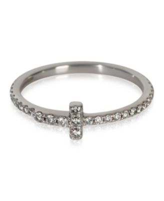 White Gold Diamond Tiffany T Wire Ring